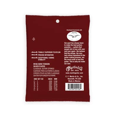 Martin Magnifico Silver Plated Classical Guitar Strings - Hard Tension image 2
