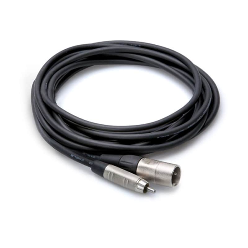 Hosa HRX-020 REAN RCA to XLR3M Pro Unbalanced Interconnect Cable - 20' image 1