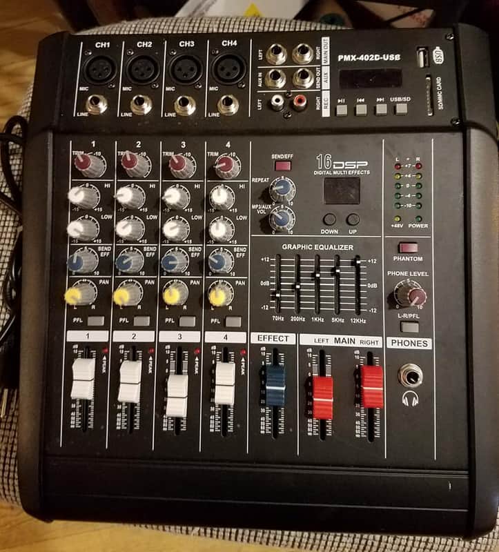 PMX402D-USB 4 Channel Professional Powered DJ  Mixing Amplifier image 1