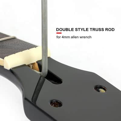 Les Paul SG Style 22 Frets Guitar Neck, Black image 9