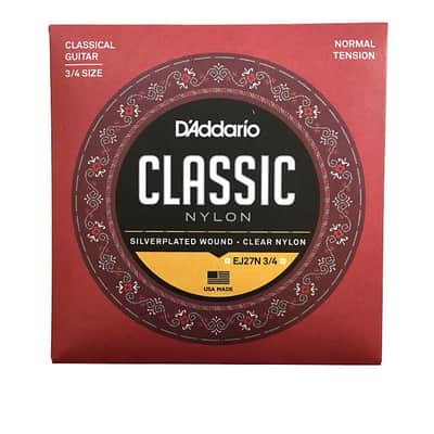 D'Addario Guitar Strings  EJ27N 3/4 size   Classical Guitar Strings