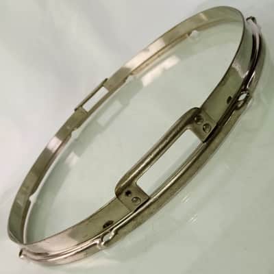 Slingerland 15" Nickel Radio King Resonant Snare Drum Rim/Hoop Riveted Gates 40s image 1