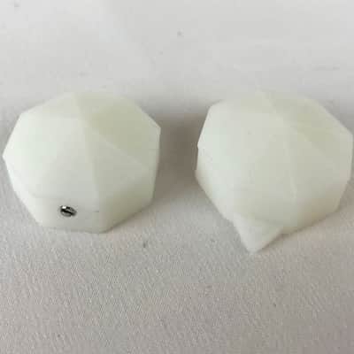 Fox Guitars 12 Vintage Daka-ware Style Octagon Pinwheel Guitar Pointer Knobs Off-White image 2