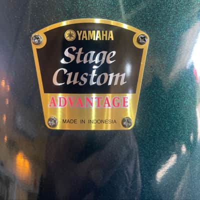Yamaha Stage Custom Advantage 4-piece Shell Pack - GREEN/ Black Metallic image 5