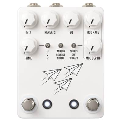 New JHS Flight Delay Guitar Effects Pedal White