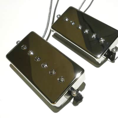 Humbucker Sized P90 Pickups SET Hand Wound PAF Size Single Coil Q Bridge Neck by Q pickups image 3