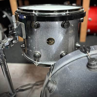 DW Collectors Series Drum Set + Edge Snare - 90s Gold Badge Keller Shell  - Custom Sparkle Lacquer image 4
