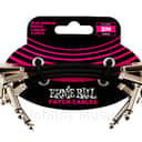 3" Flat Ribbon Patch Cable Multi-Shielded Low-Profile Low-Noise 3-Pack Black for advanced pedalboard