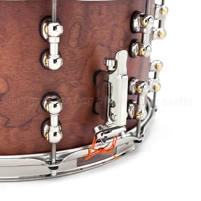 Pearl Masterworks Mahogany/Gum Snare Drum 15x8 Matte Burl Mahogany w/Nickel Hw image 3
