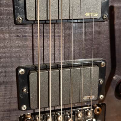 ESP LTD MH-401 FM See-Thru Black w/ EMG James Hetfield Pickups, Gotoh Locking Tuners & Original Floyd Rose Bridge image 7