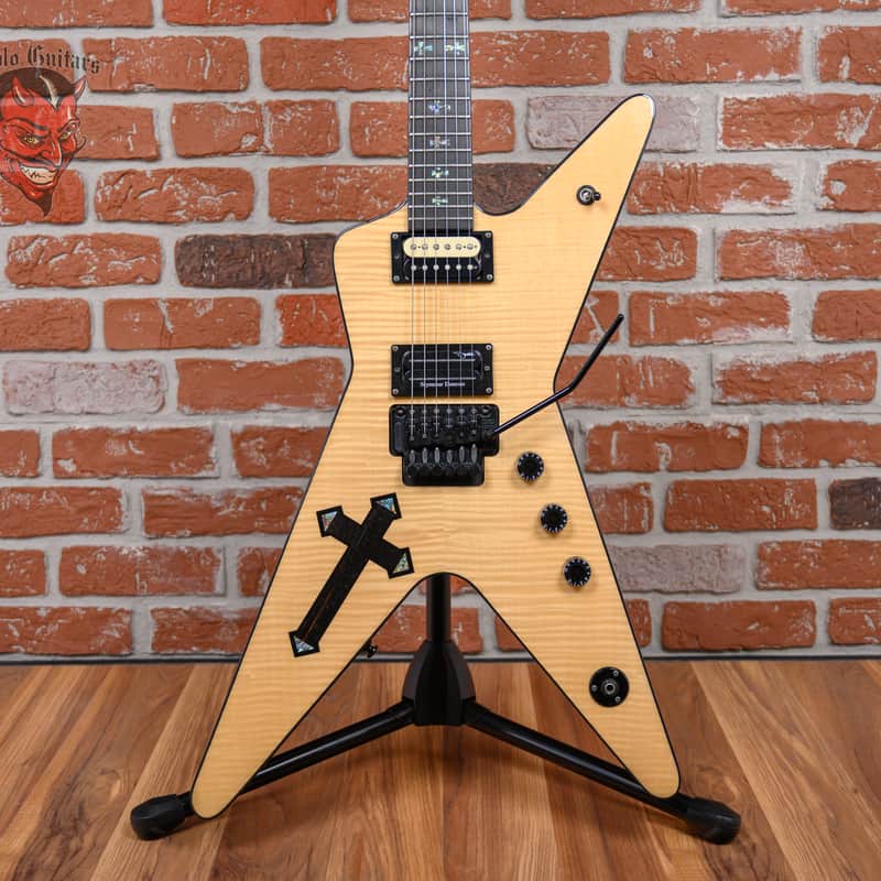 Washburn Boogie Street Guitars Limited The Cross Dimebag Darrell Signature Flame Maple Top Natural 2004 w/OHSC (Artist Owned)