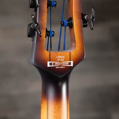 Ibanez Bass Workshop UB804 4-String Electric Upright Bass - Mahogany Oil Burst with Gig Bag image 10