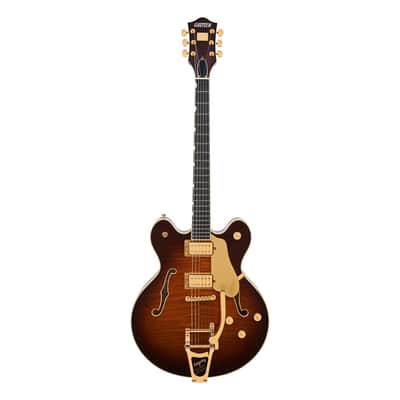 Used Gretsch Broadkaster LX Figured CB w/ String-Thru Bigsby - Havana Burst image 2