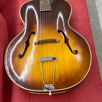 Silvertone H708 by Harmony Acoustic Archtop Guitar 1947 - Sunburst image 5