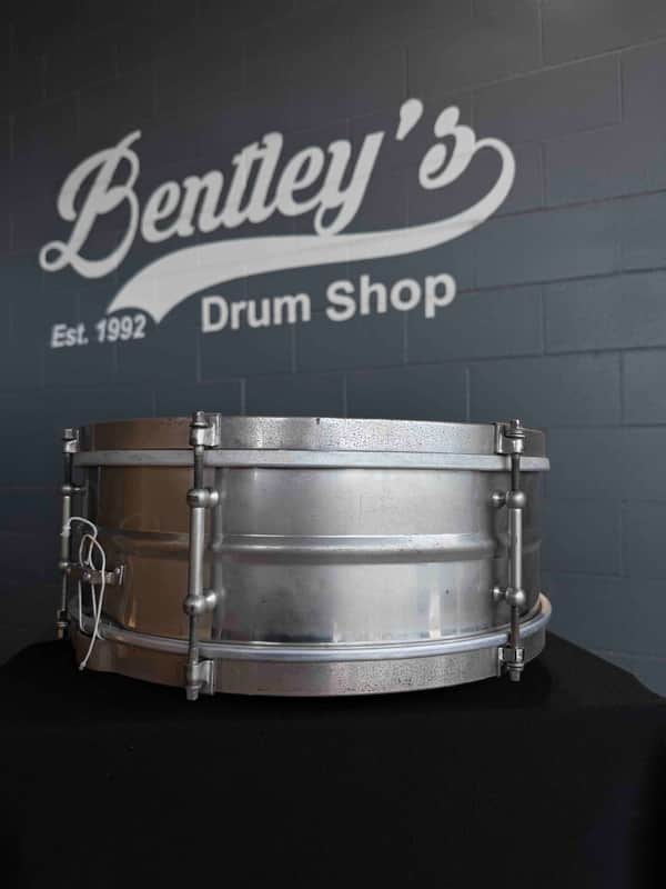 Vintage 1920's Gretsch 5.5x14 Brass Snare Drum w/ 8 Tube Lugs & Single-Flange Hoops image 1
