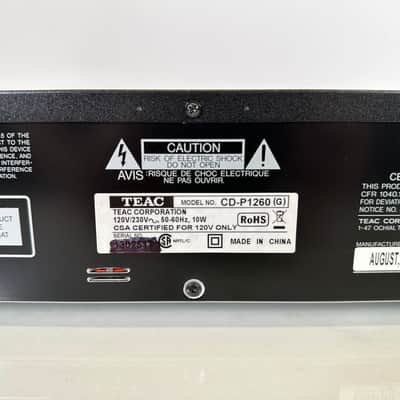 TEAC CD-P1260 (G) Compact Disc Player Hi-Fi Audio Component image 7