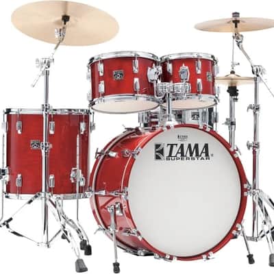 Tama 50th Anniversary Superstar Reissue 4pc Drum Set Cherry Wine image 1