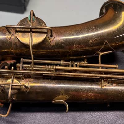 Vintage Buescher True Tone Low Pitch Saxophone (c.1925) – Serial #194484 – Original Case – No Mouthpiece image 12
