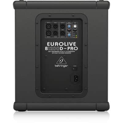 Behringer Eurolive B1200D-PRO High-Performance Active 500-Watt 12" PA Subwoofer with Built-in Stereo Crossover, 60Hz-130Hz Frequency Response image 4