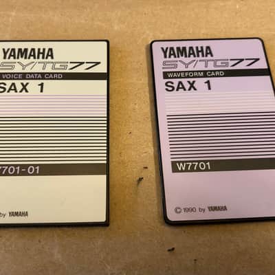 Yamaha  S7701 SAX 1 Card Set  Waveform & Voice Data SY/TG77 1990