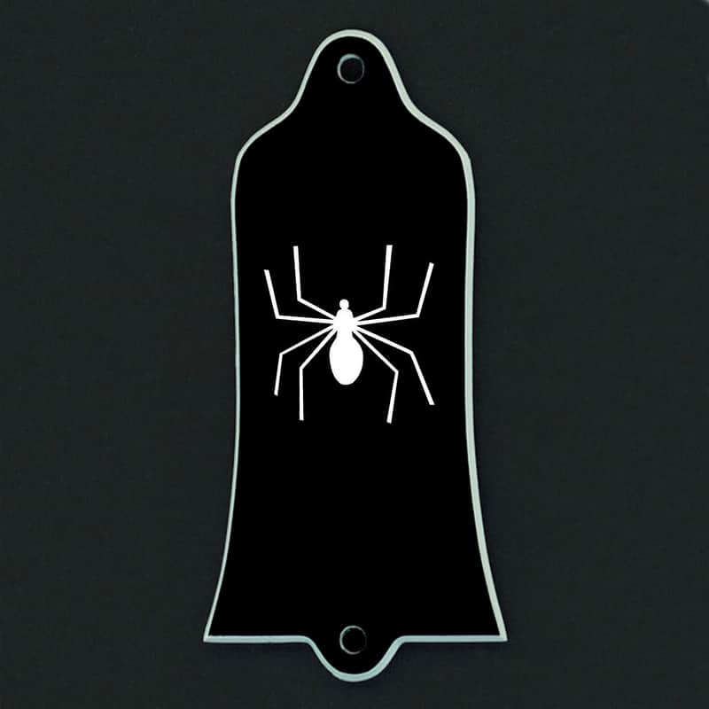 GUITAR TRUSS ROD COVER - Custom Engraved - Fits GIBSON USA - SPIDER Bite - BLACK WHITE image 1