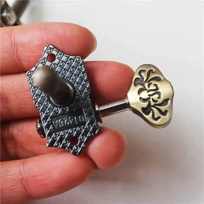 Bronze 3R3L Open Gear Guitar Machine Heads Engraved Tuning Pegs image 6