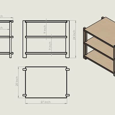 Black Audio Rack – Solid Wood 3-Tier Hi-Fi Rack – 5-Year Warranty image 11