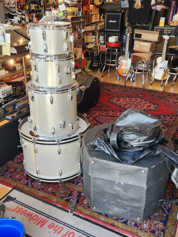 Ludwig 4pc Drum Kit - 12, 13, 16, 24 Silver Silk image 1
