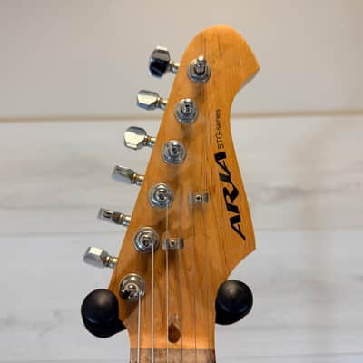 Aria STG Series Electric Guitar Blue Metallic Strat Style SSS Rosewood Fingerboard image 5