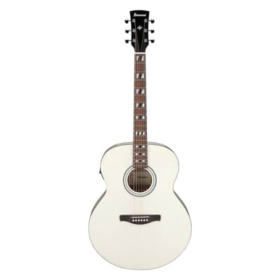 Used Ibanez AJ70M2E Acoustic-Electric Guitar - Pearl White High Gloss image 2
