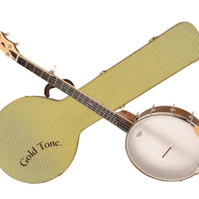 Gold Tone HM-100/L High Moon Hand-Crafted Mahogany Neck 5-String Openback Banjo w/Hard Case For Left Hand Player image 1
