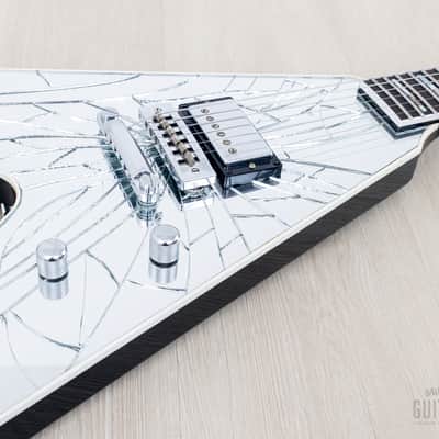 2011 Washburn Custom Shop Limited Edition Paul Stanley PSV 2200 Cracked Mirror Flying V, Near-Mint w/ Case image 6