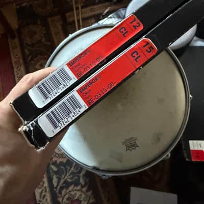 Remo Emperor Clear Drum Head (Pair) 12" and 15" 2020s - Clear image 3
