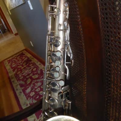 King TENOR SAXOPHONE 1924 - SILVER SATIN image 13