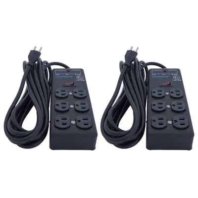 Furman SS-6B 6 Plug Outlet 15A AC Surge Power Strip Conditioning 15A 2 Pack image 1