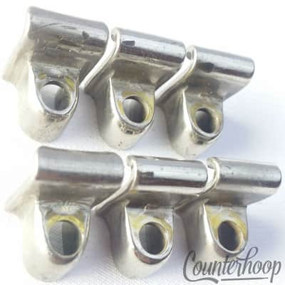 Slingerland 6x Tension T-Rod Clips Nickel Single-Flange Rim Floor/Tom/Snare Drum image 1