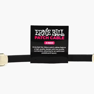 3” Single Flat Ribbon Patch Cable Multi-Shielding Low-Profile Plugs Low Noise Black Optimal-Routing image 1