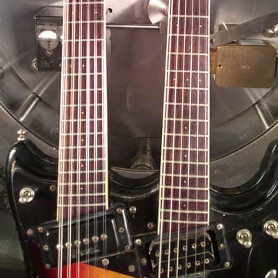 Mosrite Joe Maphis Double Neck 1960s - Tobacco Burst image 3