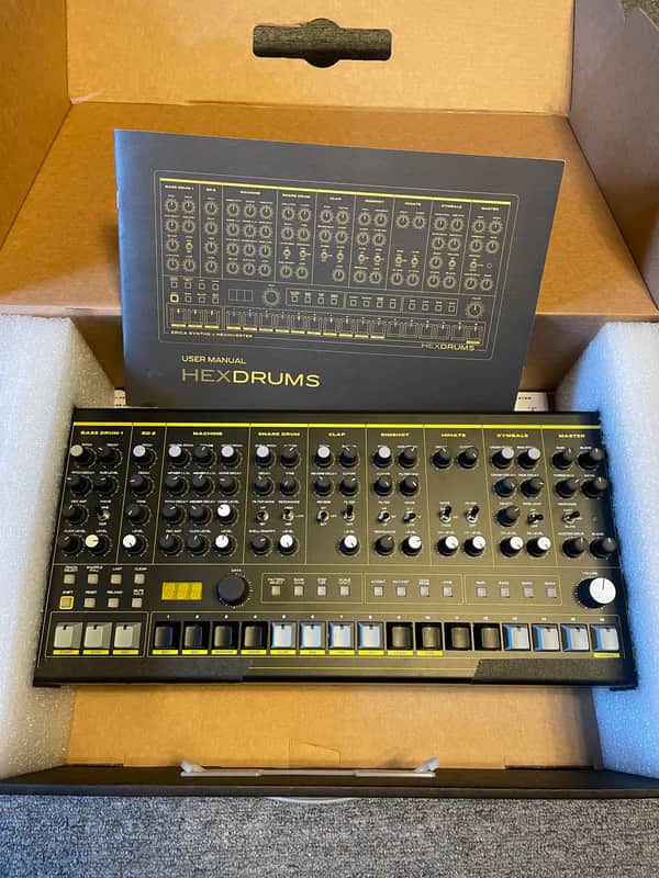 Erica Synths HexDrums 10-Voice Desktop Drum Machine 2026 - Present - Black image 1