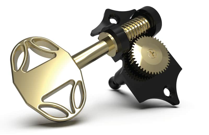 LAST SET - Serial 50 - Weymann® 3 + 3 Electric SPS Open Back Tuners LIMITED EDITION (Pre-War) Modern Steam Punk Stinger Tuners Tuning Machines image 1