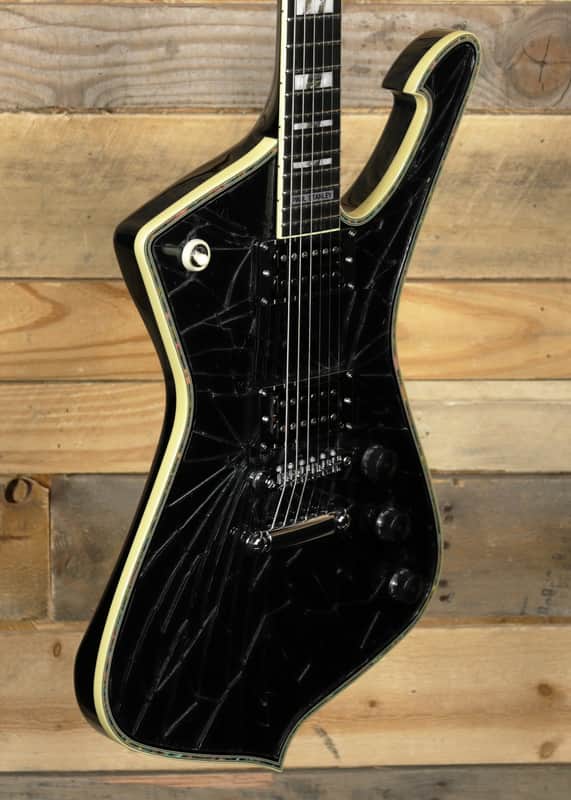 Ibanez Paul Stanley Signature PS3CM Electric Guitar Black Cracked Mirror w/ Case image 1