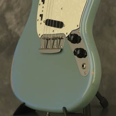 1964 Fender DUO-SONIC II Blue with '66 body CLAY DOTS + L-PLATE + '64 pickups image 6