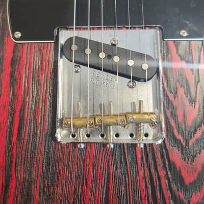 FENDER LMITED EDITION SANDBLASTED TELECASTER ELECTRIC GUITAR CRIMSON RED FINISH W/CASE image 4