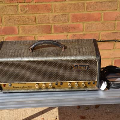 1963-1965 Selmer Treble N' Bass Fifty Croc Skin 50 Watt Valve Guitar Amplifier (just serviced, perfectly functioning, vintage & rare) image 11