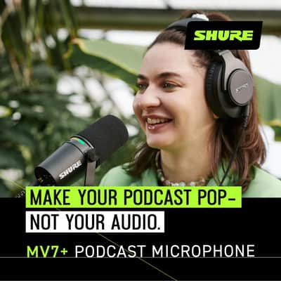 Shure MV7+ Podcast Dynamic Microphone. OBS Certified, Enhanced Audio, LED Touch Panel, USB-C & XLR Outputs, Auto Level Mode, Digital Pop Filter, Reverb Effects, Podcasting, Streaming, Recording -Black image 5