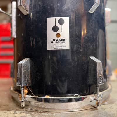 1970s Sonor Phonic 12x12 Tom Tom in Black Wrap image 2