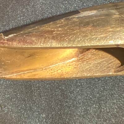 Used Selmer USA Long Neck Metal Tenor Sax 7 Star Mouthpiece; leather ligature and cap image 8