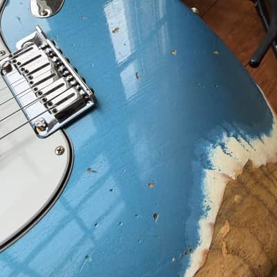 2025 Fender Custom Shop Stratocaster Custom Deluxe SR25 Matching Headstock Heavy Relic - Aged Lake Placid Blue image 14