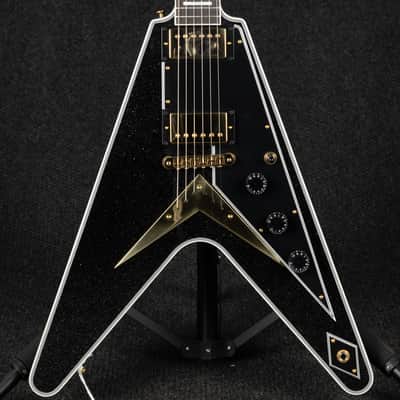 Gibson Custom Shop Flying V Custom - Ebony Sparkle image 1