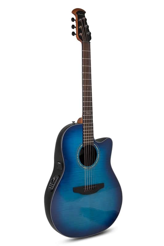 Ovation CS24P-BLFL Celebrity Traditional Plus Mid-depth Lyrachord Body Nato Neck 6-String Acoustic-Electric Guitar w/Gig Bag image 1